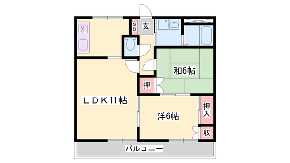 ノーブルハイツの物件間取画像